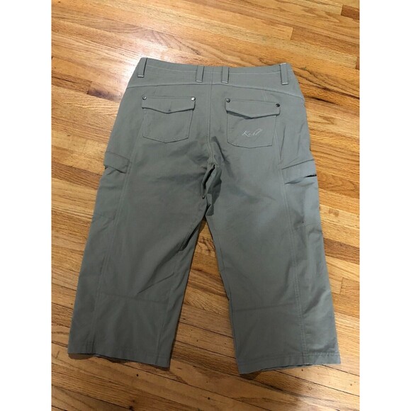 Kuhl Capri Pants Women's 10 Light Gray Cargo Pockets Regular Fit Straight Leg - Picture 2 of 6
